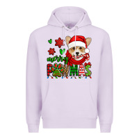 Lilac merry pawmas christmas corgi Premium Hoodie - Jasminsmagicworld