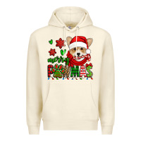 Sandshell merry pawmas christmas corgi Premium Hoodie - Jasminsmagicworld