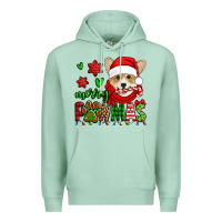 Seafoam merry pawmas christmas corgi Premium Hoodie - Jasminsmagicworld
