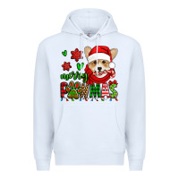 White merry pawmas christmas corgi Premium Hoodie - Jasminsmagicworld