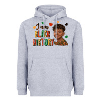 Heather Grey i am black history afro black boy child juneteenth Heavyweight Hoodie - texasbilliewilder