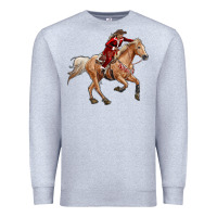 Heather Grey christmas cowgirl Premium Sweatshirt - RanaPortraitStore