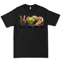 Black Peace Love Red Fox Premium Tee - LillyAllenDesigns