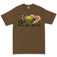Cacao Peace Love Red Fox Premium Tee - LillyAllenDesigns