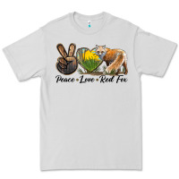 Dove Grey Peace Love Red Fox Premium Tee - LillyAllenDesigns