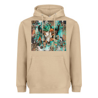 Mushroom cowhide bull skull Heavyweight Hoodie - Zillion Design Studio