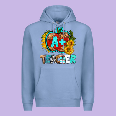 A+ Teacher Apple Premium Hoodie Designed By Bundleandbundleshop