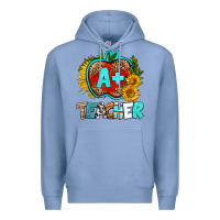 Colony Blue a+ teacher apple Premium Hoodie - BundleAndBundleShop