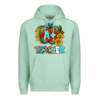 Seafoam a+ teacher apple Premium Hoodie - BundleAndBundleShop