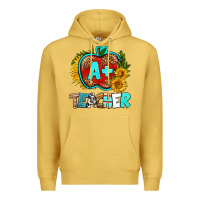 Antique Gold a+ teacher apple Premium Hoodie - BundleAndBundleShop