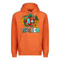 Carrot a+ teacher apple Premium Hoodie - BundleAndBundleShop