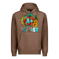 Chestnut a+ teacher apple Premium Hoodie - BundleAndBundleShop
