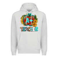 Dove Grey a+ teacher apple Premium Hoodie - BundleAndBundleShop