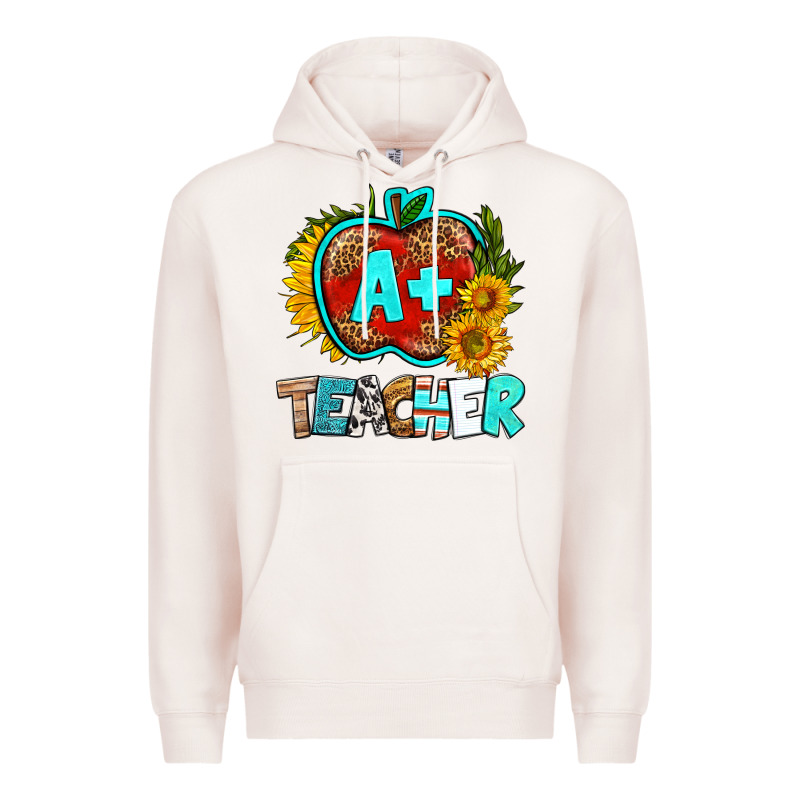 A+ Teacher Apple Premium Hoodie by BundleAndBundleShop | Teevron
