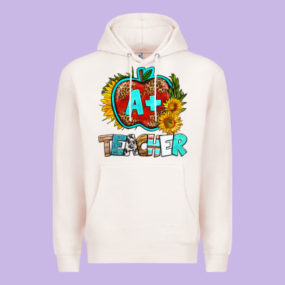 A+ Teacher Apple Premium Hoodie Designed By Bundleandbundleshop