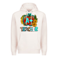 Pale Pink a+ teacher apple Premium Hoodie - BundleAndBundleShop