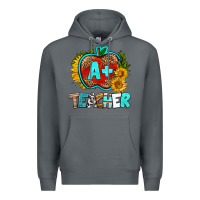 Rock a+ teacher apple Premium Hoodie - BundleAndBundleShop