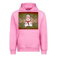 Fuchsia Pink Christmas snowman Urban Hoodie - AdoDesignShop