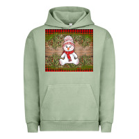 Pigment Oil Green Christmas snowman Urban Hoodie - AdoDesignShop