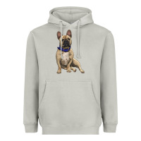 Moon Dust French bulldog with royal blue Heavyweight Hoodie - RanaPortraitStore