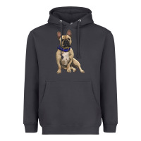 Smoke French bulldog with royal blue Heavyweight Hoodie - RanaPortraitStore