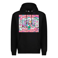 Black watercolor love nurse tumbler Premium Hoodie - BundleAndBundleShop