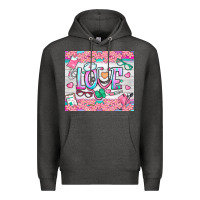 Charcoal Heather watercolor love nurse tumbler Premium Hoodie - BundleAndBundleShop