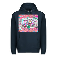 Navy watercolor love nurse tumbler Premium Hoodie - BundleAndBundleShop