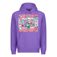 Purple watercolor love nurse tumbler Premium Hoodie - BundleAndBundleShop
