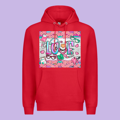 Watercolor Love Nurse Tumbler Premium Hoodie Designed By Bundleandbundleshop