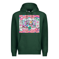 Sports Green watercolor love nurse tumbler Premium Hoodie - BundleAndBundleShop