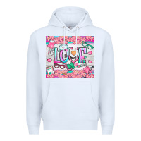 White watercolor love nurse tumbler Premium Hoodie - BundleAndBundleShop
