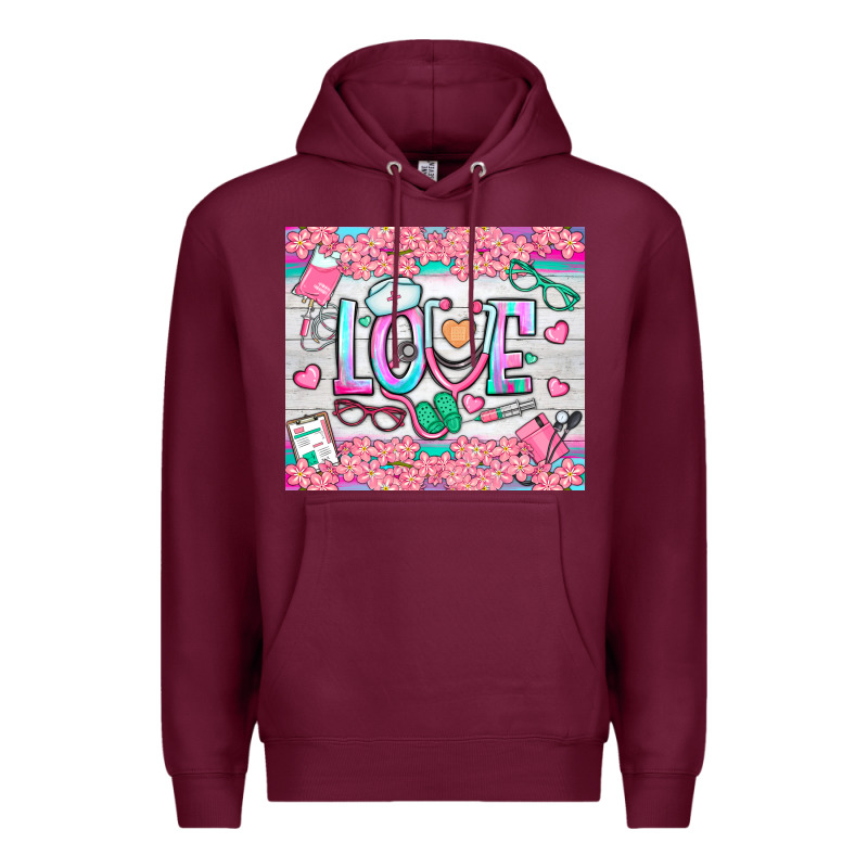Watercolor Love Nurse Tumbler Premium Hoodie by BundleAndBundleShop | Teevron