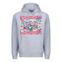 Heather Grey watercolor love nurse tumbler Premium Hoodie - BundleAndBundleShop