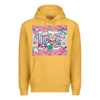 Mustard watercolor love nurse tumbler Premium Hoodie - BundleAndBundleShop