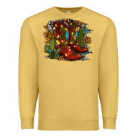 Antique Gold christmas cowboy boots Premium Sweatshirt - RanaPortraitStore