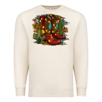 Sandshell christmas cowboy boots Premium Sweatshirt - RanaPortraitStore