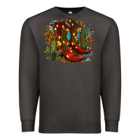 Smoke christmas cowboy boots Premium Sweatshirt - RanaPortraitStore