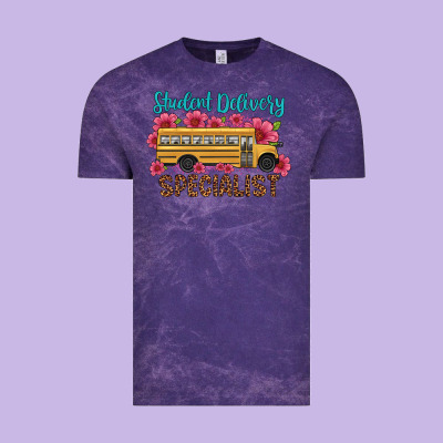 Student Delivery Specialist School Bus Vintage Tee Designed By Artiststas