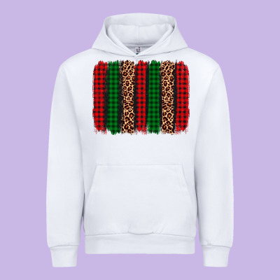 Christmas Glitter Leopard Brushstroke Urban Hoodie Designed By Adodesignshop