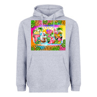Heather Grey summer coffee cups Heavyweight Hoodie - Zillion Design Studio