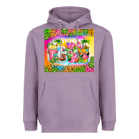 Lavender summer coffee cups Heavyweight Hoodie - Zillion Design Studio