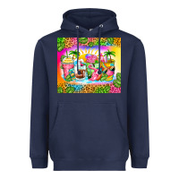 Navy summer coffee cups Heavyweight Hoodie - Zillion Design Studio
