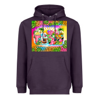 Plum summer coffee cups Heavyweight Hoodie - Zillion Design Studio