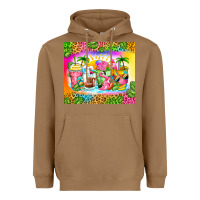 Toasted Coconut summer coffee cups Heavyweight Hoodie - Zillion Design Studio
