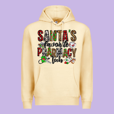 Santa's Favorite Pharmacy Tech Premium Hoodie Designed By Jasminsmagicworld