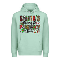 Seafoam santa's favorite pharmacy tech Premium Hoodie - Jasminsmagicworld