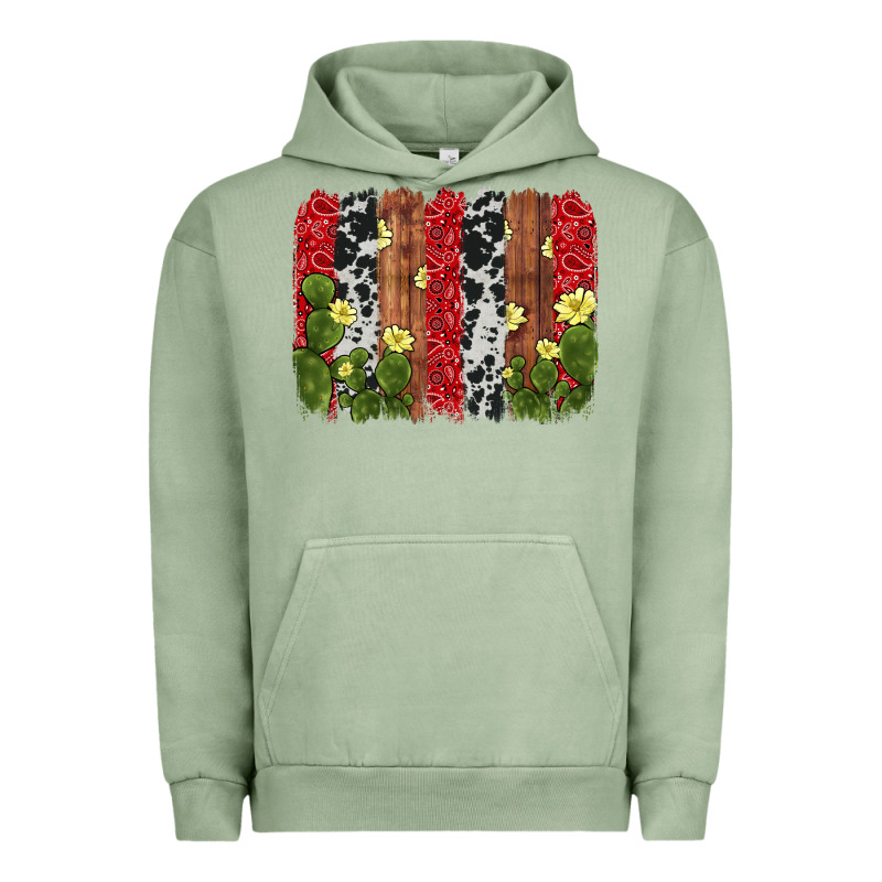 Cactus Cowhide  Brushstroke Urban Hoodie by AdoDesignShop | Teevron