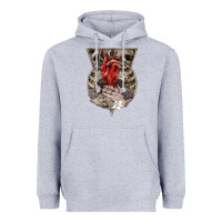 Heather Grey Flower Skeleton Heavyweight Hoodie - RanaPortraitStore