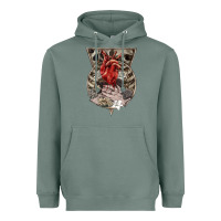 Sage Flower Skeleton Heavyweight Hoodie - RanaPortraitStore
